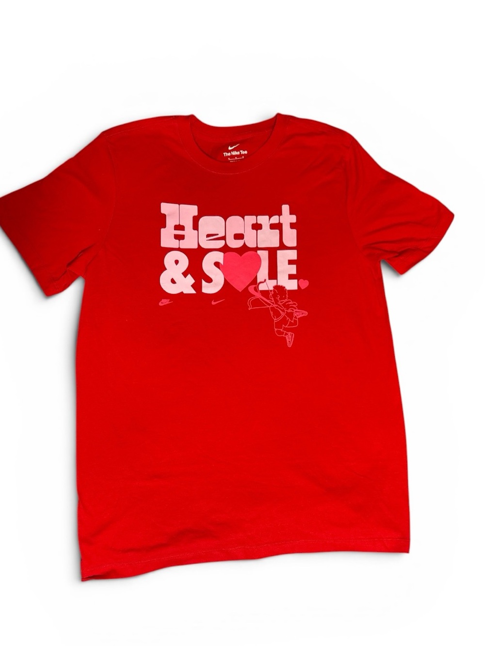 NIKE Heart & Sole Graphic Tee - Red Mens Size M